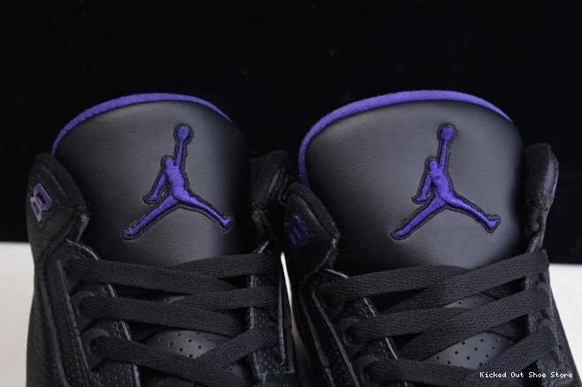 Kick Theory Retro 3 Court Air Purple Black Jordan CT8532-050 0724